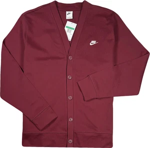 Nike Club Knit Fairway Cardigan Sweater - NWT Mens Size XL Maroon - #48193-N9 - Picture 1 of 1