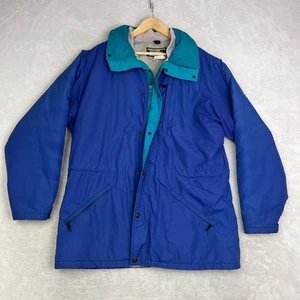Vintage LL Bean Penobscot Parka Blue Teal Thinsulate Winter Coat - Picture 1 of 12