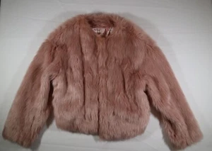 Nicki Minaj Coat Women's Small Pink Faux Fur Jacket US 6 - Picture 1 of 8