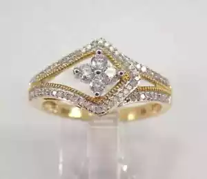 2.20Ct Round Cut Lab-Created Diamond Women's Wedding Ring 14K Yellow Gold Plated - Picture 1 of 6