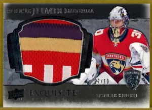 2021-22 Exquisite Collection Jumbo Materials - Spencer Knight RC PATCH /10 SICK - Picture 1 of 2
