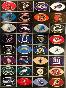 NEW NFL Logo Stickers - Pick Any Team - Football Decal Peel & Stick Sticker - Picture 1 of 40