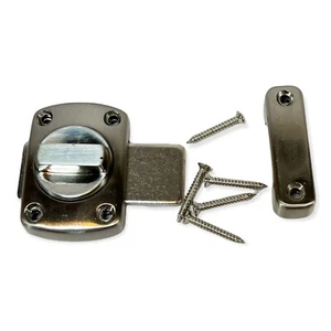 Stainless Steel Sliding Bolt Door Cabinet Lock With Screws Included For Enhanced - Picture 1 of 5