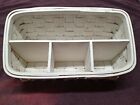 Vintage White Wicker Basket Kitchen Table Sewing Room 