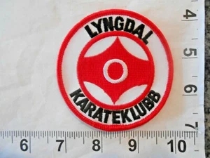 Vintage Sew on Martial Arts Patch Lyngdal Karateklubb Free shipping - Picture 1 of 1
