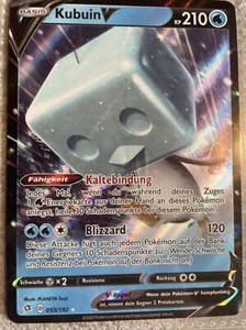 Pokemon Karte Kubuin V 055/192 Holo Rare Clash der Rebellen Deutsch - Bild 1 von 1