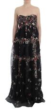 Dolce&Gabbana Women Runway Dress 100 Silk Floral Print Maxi Gown Size It 42 S