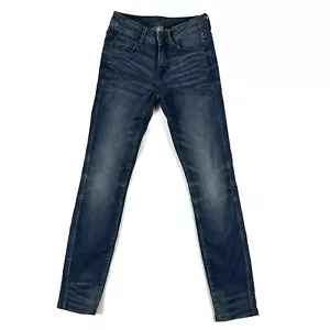 G-Star Raw 3301 High Skinny Medium Blue Stretch Denim Jeans Womens W25 L30 - Picture 1 of 8