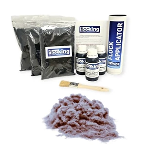 Kit Flocking Grigio Platino Grande Triplo Floccato Cruscotto Kit Completo Flocking Auto Fai Da Te - Foto 1 di 3