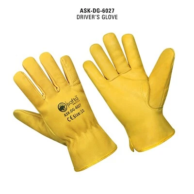 SAFTA Gloves Leather Driver Genuine Motorcycle Premium Leather Lorry Truck Driving