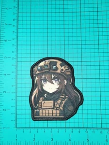 Anime Woman Soldier Patch With Self Fastening Back - Picture 1 of 3
