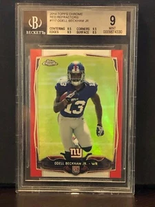 2014 Topps Chrome #117 Odell Beckham RC Rookie Red Refractor/25 BGS 9 9,5 X3 - Imagen 1 de 2