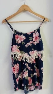 Rue 21 Women's Romper Jumpsuit Navy Blue Floral Size M - Picture 1 of 8