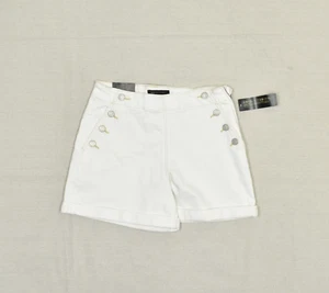 NEW Banana Republic Women's Sailor Shorts Zip Cotton White Size 26/2 4" Short - Picture 1 of 8