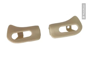 Kappe Abdeckung Sonnenblende CREME links + rechts Set für Mercedes R129 SL NEU - Picture 1 of 4