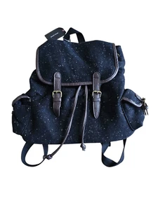 Adam Levine black multicolor brown trim vintage stile backpack - Picture 1 of 6