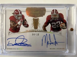 DERRICK HENRY MARK INGRAM 2018 Flawless Collegiate GOLD DUAL AUTO 3/5 BOOM Bama! - Picture 1 of 4