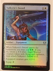 Valkyrie's Sword NM - FOIL- UNCOMMON [Kaldheim] Magic The Gathering - Picture 1 of 1