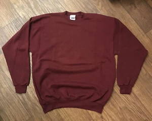Vtg Blank Heavyweight Sweatshirt XL Maroon - Picture 1 of 4