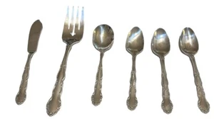 1881 rogers oneida silverware Rose Pattern Salad Fork, Butter Knife ,soup,spoons - Bild 1 von 7