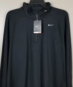 NIKE ELEMENT DRI-FIT RUNNING TOP SHIRT 1/4 ZIP BLACK NEW 519199-012 (SIZE XL) - Picture 1 of 12