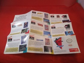 Capcom Craze Club Nintendo NES Promo Poster Insert ONLY Mega Man Ducktales #C