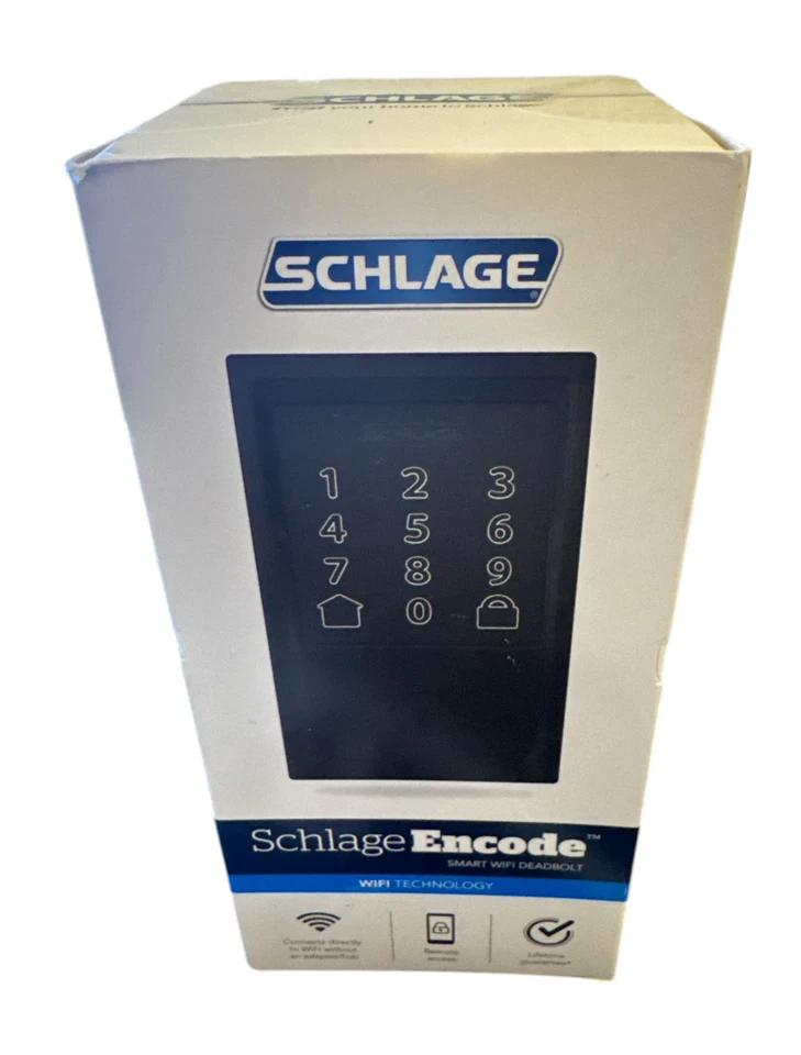 Schlage BE489WB-V-CEN-622 Encode Smart Wifi Deadbolt - Matte Black - Image 1 of 2