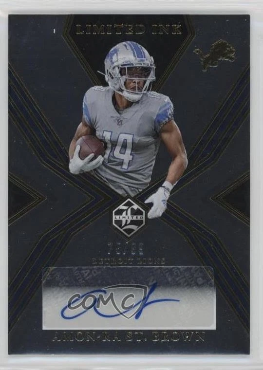 2022 Panini Limited Limited INK /99 Amon-Ra St Brown #LI-ASB Auto - Image 1 of 2
