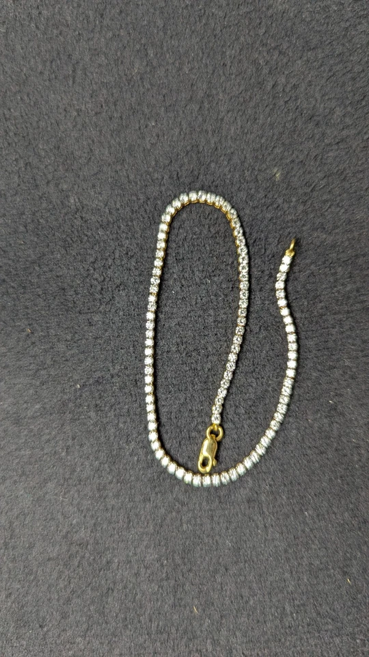 2gm 18kt Yellow Gold 1.7ct Round VS1 Lab Grown Diamond Tennis Bracelet For Women - Image 1 of 4