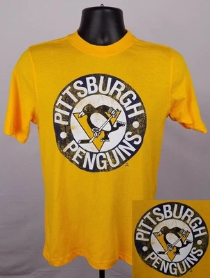 Camisa Pittsburgh Penguins Niño Grande (12-14) Camisa Gráfica Amarilla Nueva ST97 Foto 1 de 4