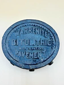 Antiker Pflastermarker Warrenit Bitulith Anfang 1900 - Bild 1 von 4