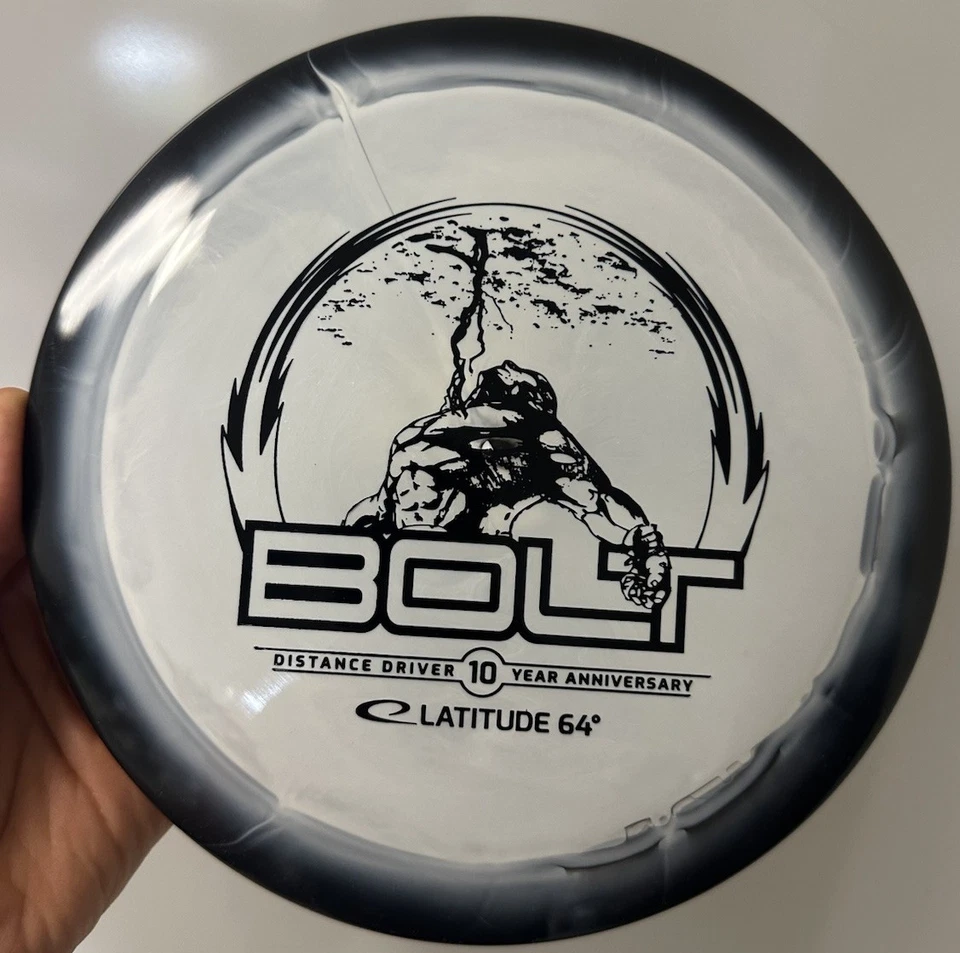 New 10 YEAR Latitude 64 Gold Orbit Bolt Red Distance Driver Golf Disc Rare - Image 1 of 1