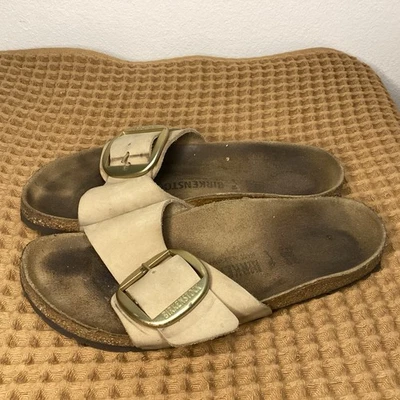 Sandalias Birkenstock Madrid Sandcastle con hebilla grande para mujer talla 39/8 medianas de nobuck Foto 1 de 4