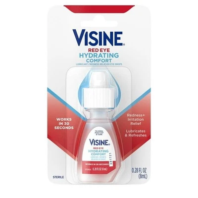 Gotas lubricantes para ojos Visine Red Eye Hydrating Comfort, 0,28 fl. oz Foto 1 de 3