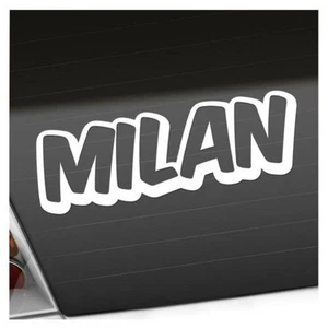 Milan Prénom Garçon Autocollant Sticker 25 Couleurs Néon Mat - Imagen 1 de 33