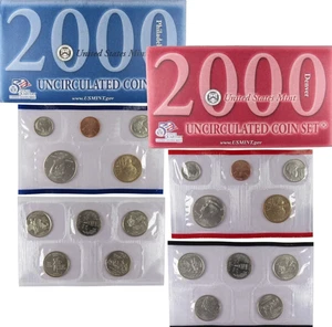2000 United States Mint Uncirculated Coin P & D Set OGP Free Shipping! - Picture 1 of 1