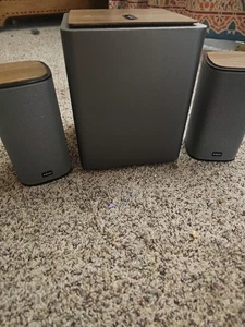 Keiid Haut-parleurs d'ordinateur Bluetooth avec pod de commande tactile sans fil avec caisson de basses - Photo 1/15