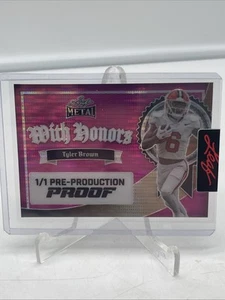 Leaf Metal Tyler Brown Rookie 1/1 One  With Honors Proof Pre-production Pink - Picture 1 of 6