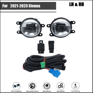 Fit For 2021-2023 Sienna Fog Lights New Wire Harness Switch Kit Pair LED Lamp - Picture 1 of 9