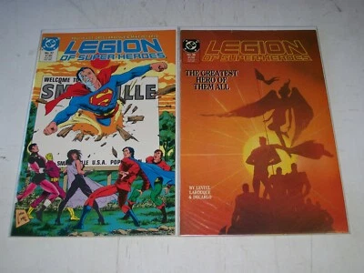 Legion of Super-Heroes #37 F/VF #38 Fine- Death of Superboy lot DC 1987 - Image 1 of 4