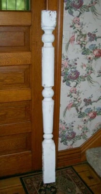 Original Antique Victorian Half Porch Post, Great Architectural Salvage Decor! - Image 1 of 4