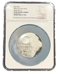 2023 $10 Niue 3 oz Silver Proof Star Wars Death Star II NGC PF 69 ULTRA CAMEO - Picture 1 of 6