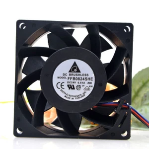 1pc Delta FFB0824SHE 8CM 8038  24V 0.51A 3-wire Double Ball Inverter Cooling Fan - Picture 1 of 5