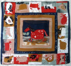 - Foulard ESPRIT soie TBEG vintage scarf 82 x 90 cm - Imagen 1 de 3