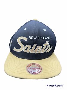 Mitchell & Ness Mens NFL New Orleans Saints Snapback Hat Cap Vintage Collection