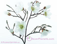 Magnolien Ast 118 cm creme weiß Kunstblumen Seidenblumen Real Touch Bodenvase