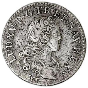 Monnaie France - Louis XV - Livre d'argent - Compagnie des Indes - 1720 A Paris - Imagen 1 de 2