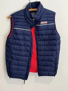 Vineyard Vines Puffer Vest Youth XL 18 Blue Full Zip Pockets Kids - Picture 1 of 6