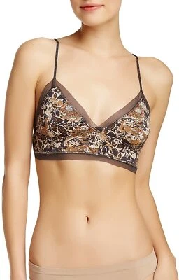 $50 Free People On The Edge Sujetador Suave Bralette Nuevo con Etiquetas Talla S,M Diseño Estampado Lencería Foto 1 de 4
