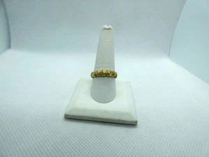 Damenring 14 Karat massiv Gelbgold 9 Diamanten 9 1/2 Gr. 4,4 g - Bild 1 von 6